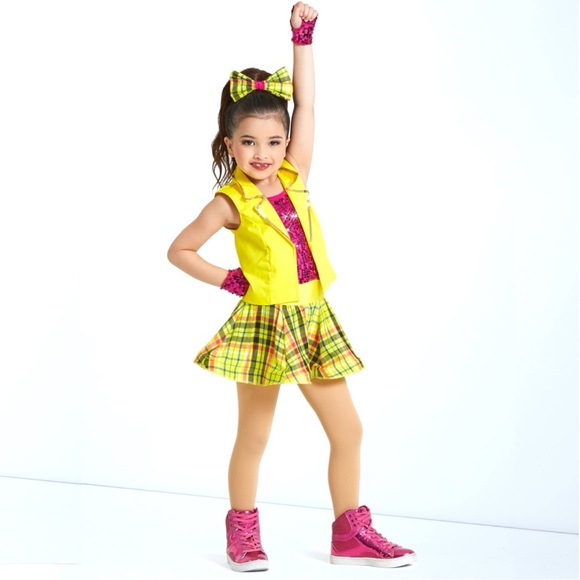 Weissman Other - Weissman I’m Still Standing 11906 Dance Costume with Gloves & Hair Bow XSC